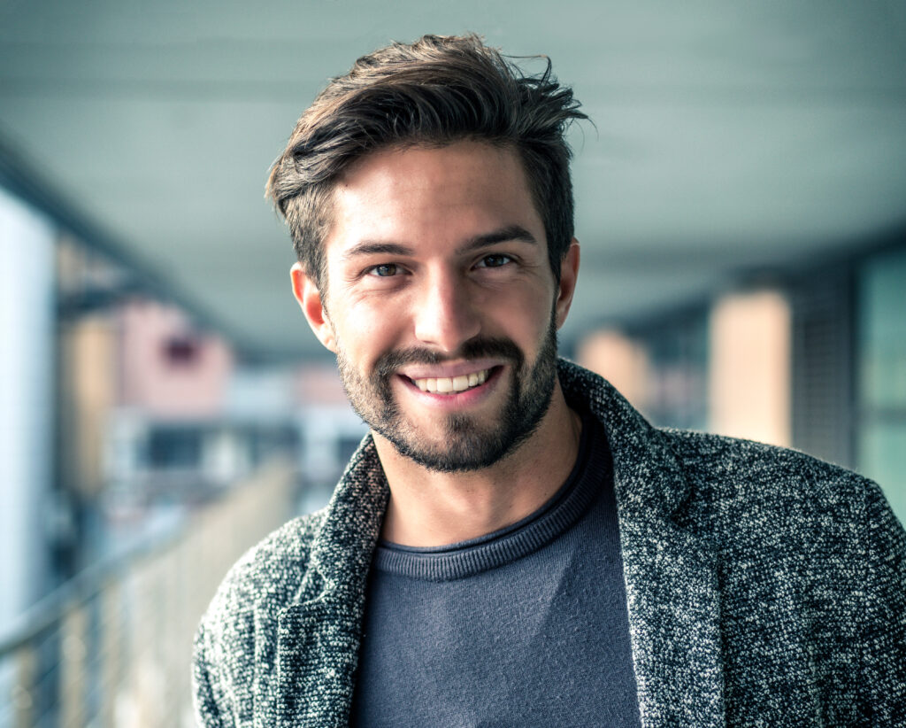 smiling male happy