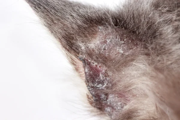 Photomicrograph showing Hyphae of dermatophytes Nail scraping or skin scraping for fungus test in microbiology laboratory.